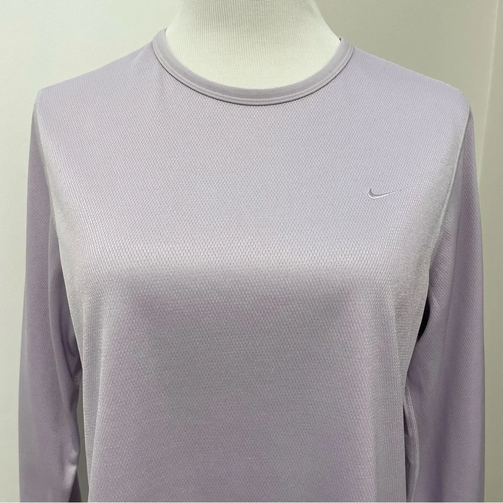 Nike Dri-Fit Lavender Long Sleeve Women's Athletic Top Size L